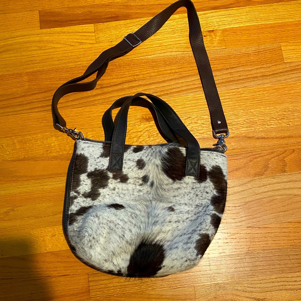 Hair on hide purse.